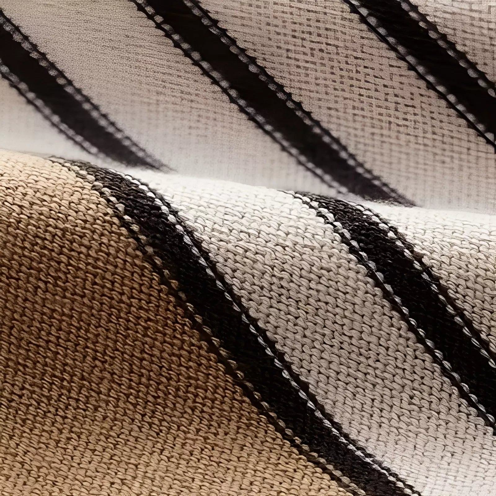 Camisa Polo Listrada Bege